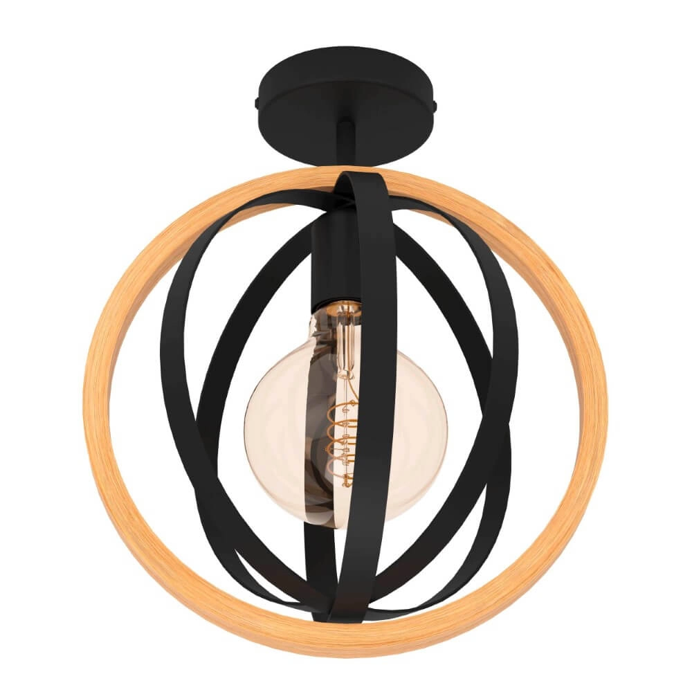 Houten plafondlamp Basildon Ø 32cm Houten plafondlamp Basildon Ø 32cm