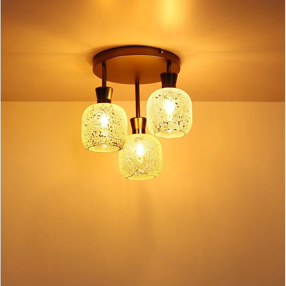 3-lichts plafondlamp Brokana gunmetal Globo 9007371572465