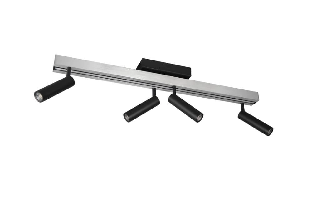 4-lichts led spot Zeno metaal met zwart Trio 4017807614619