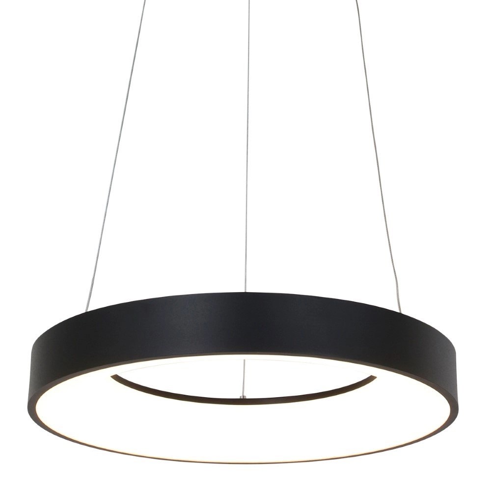 Led hanglamp Ringlede Ø 48cm zwart Led hanglamp Ringlede Ø 48cm zwart