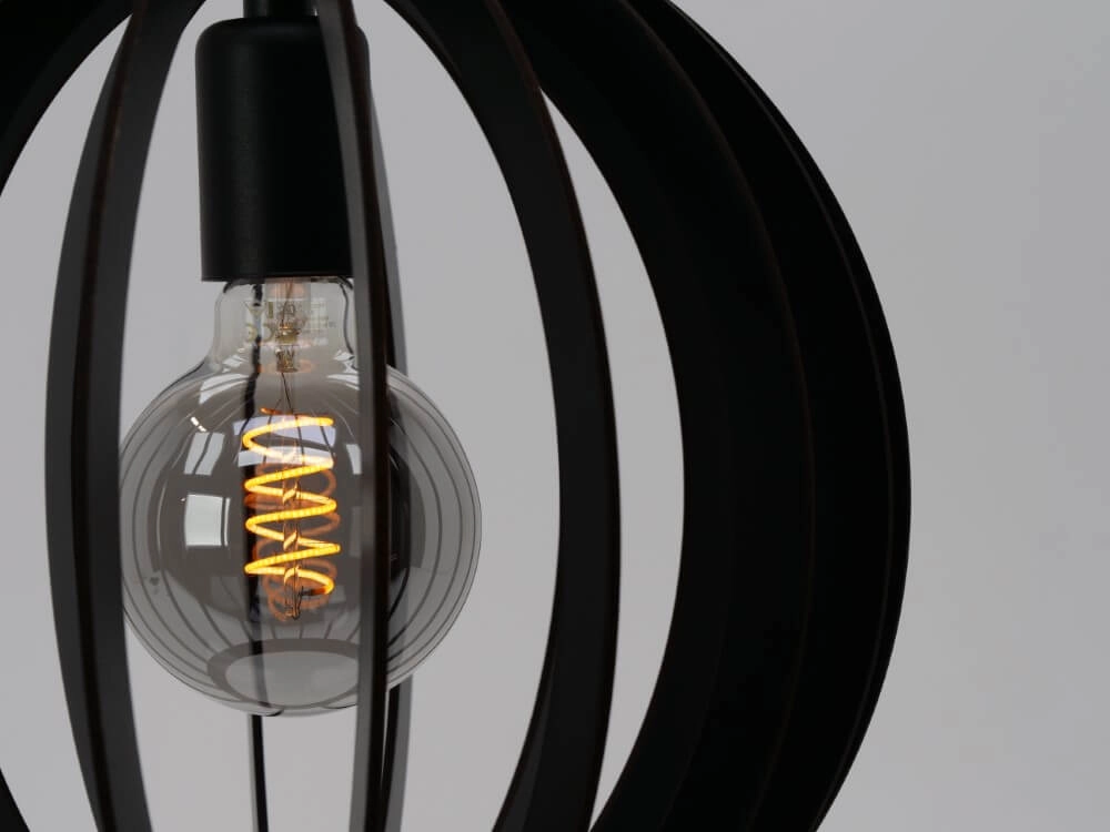 Zwart houten hanglamp Velasco Ø 31cm Eglo 9008606224067