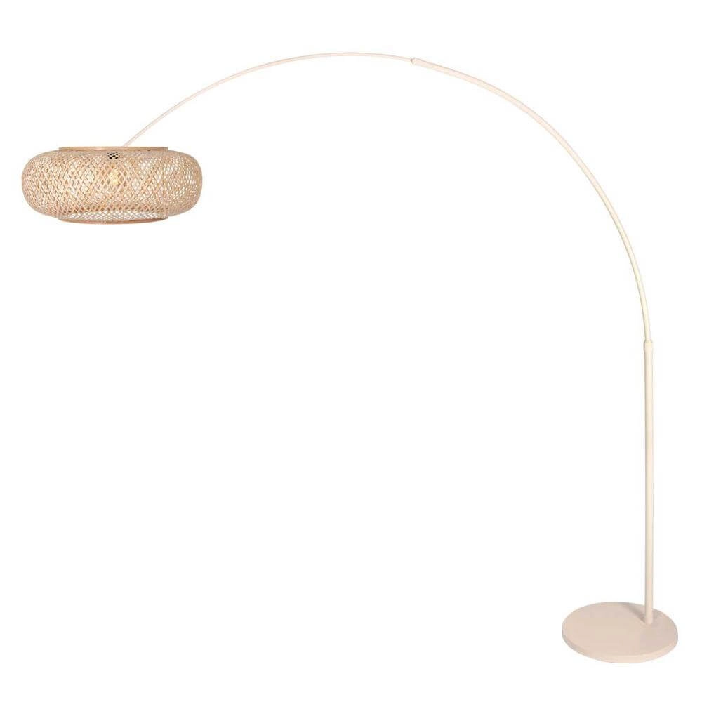 Booglamp Sparkled Light crème met bamboe kap Ø 60cm Steinhauer 8712746180008