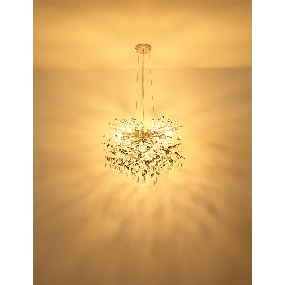 Hanglamp Queena zilvergrijs Ø 80cm Globo 9007371533671