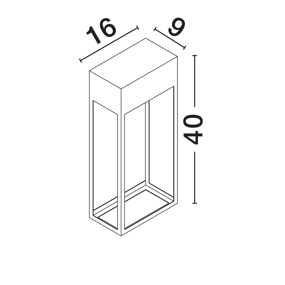 Strakke wandlamp Moby zwart Lyora 5212017464941
