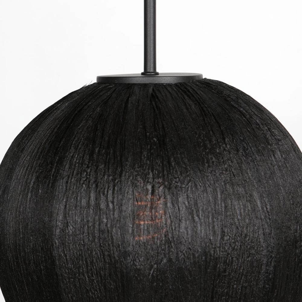 Hanglamp HaloSwap met zwarte stoffen kap Ø 25cm Steinhauer 8712746179781