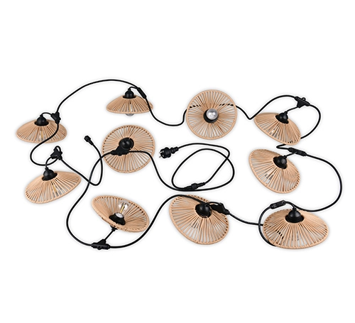 Lichtslinger Chain zwart met bruin 600cm