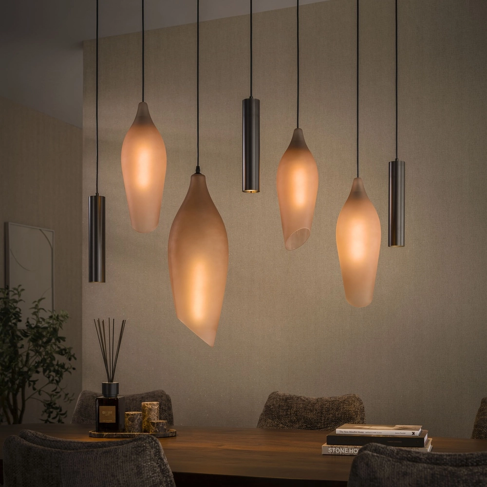 Stijlvolle hanglamp Cocoon met frosted glas Lyora 8716803511934