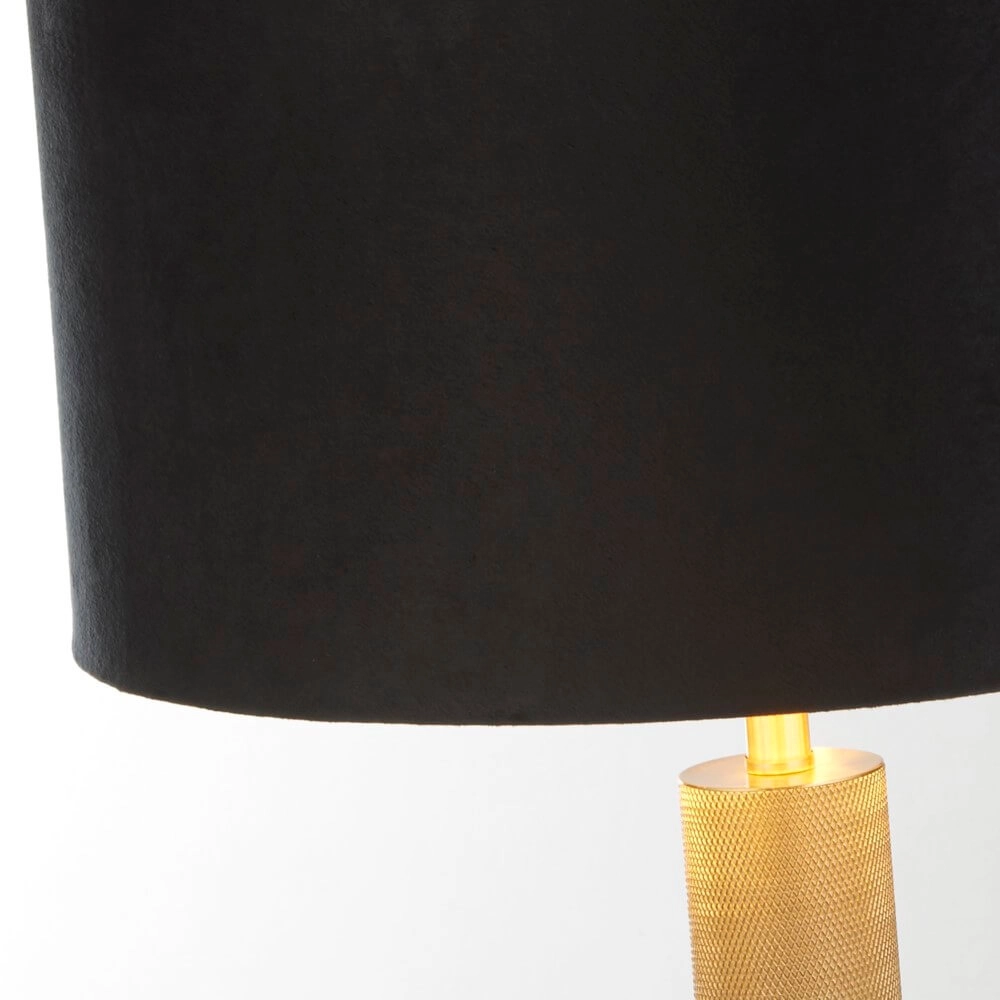 Gouden tafellamp London met zwarte kap Searchlight 5053423256498