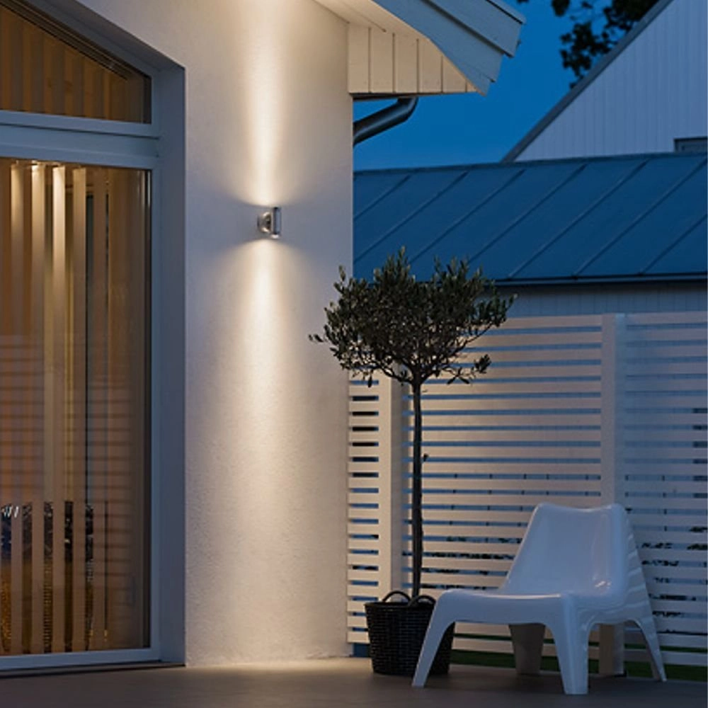 Led wandspot Monza 2x1w - 3000K 12,5cm metaalgrijs KonstSmide 7318307929317