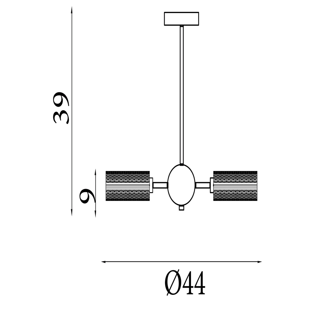 Plafondlamp Cosmic zwart 3-lichts Searchlight 5053423301624
