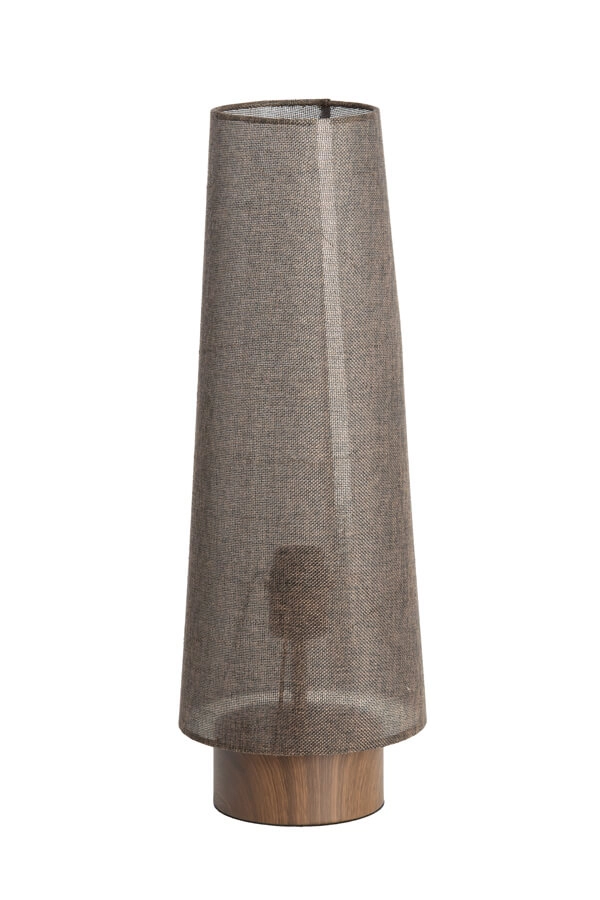 Bruine tafellamp Howie hout Ø 19cm Light & Living 8717807759445