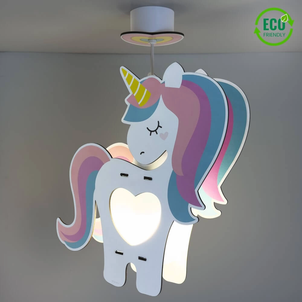 Kinderkamer hanglamp Unicorns zwart met wit venster Dalber 8420406415970