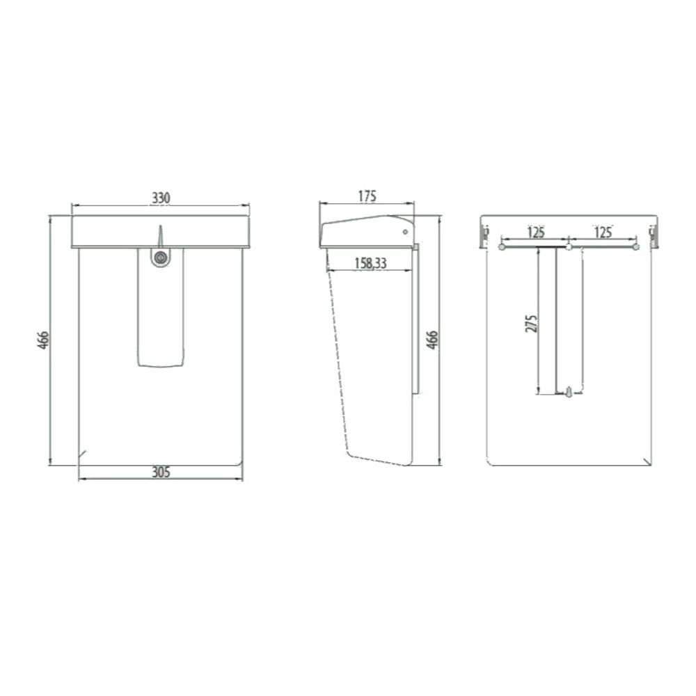 PTT brievenbus Summus zwart PTT 8714186289464