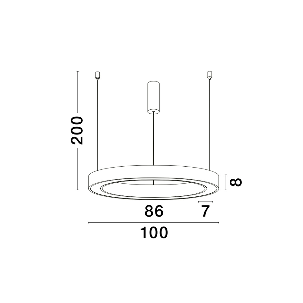 Hanglamp Morbido zwart Ø 100cm Lyora 5212017438706
