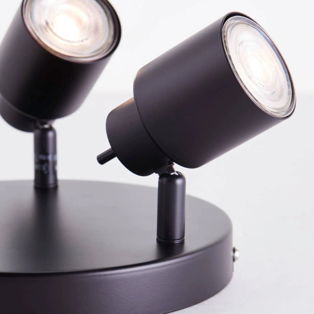 Zwarte plafondspot Andres 3-lichts Brilliant 4004353409356