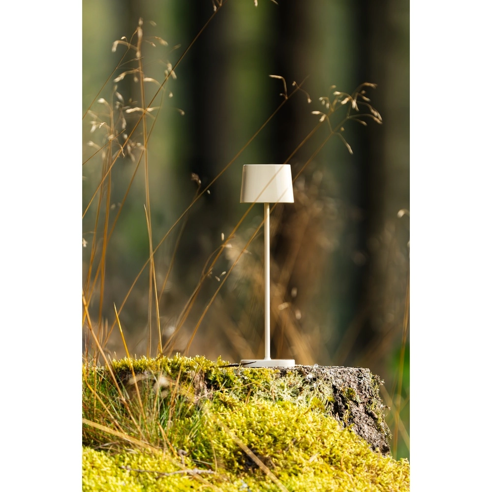 Tafellamp Capri mini zand bruin glans oplaadbaar KonstSmide 7318300030386