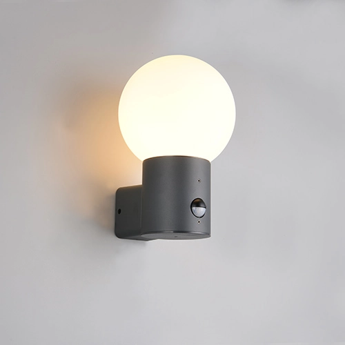 Bol wandlamp Mures antraciet met sensor