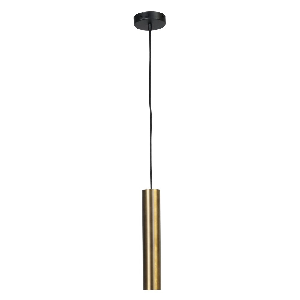 Pendel hanglamp Run met gouden cilinder