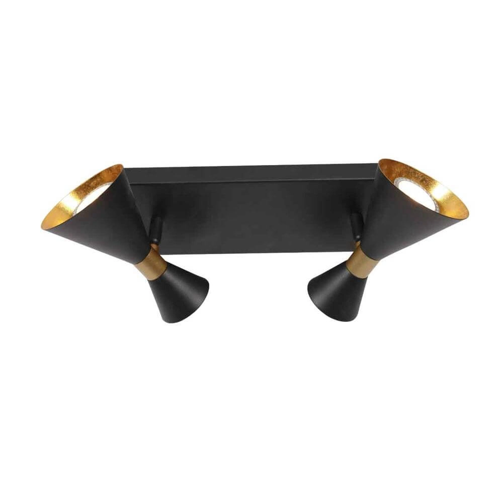 Design plafondlamp Preto zwart met goud dubbel Steinhauer 8712746176292