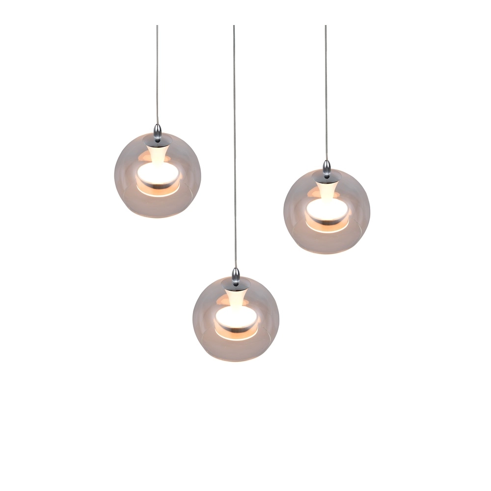 Hanglamp Flynt 3-lichts chroom Trio 4017807671001