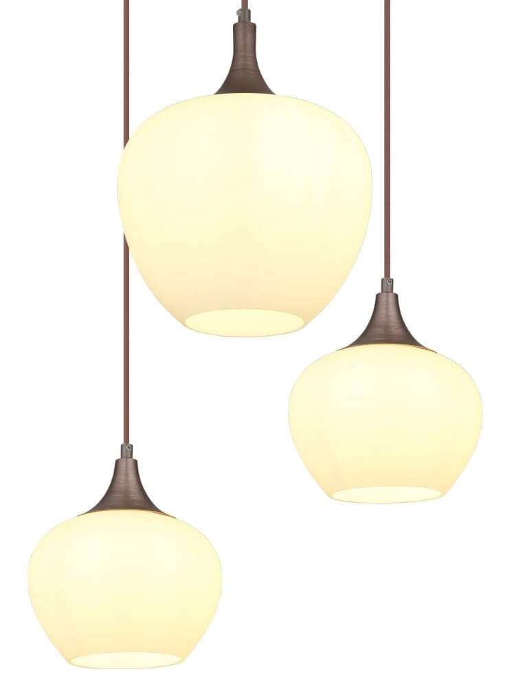 Bruine hanglamp Maxy 6-lichts Globo 9007371454358