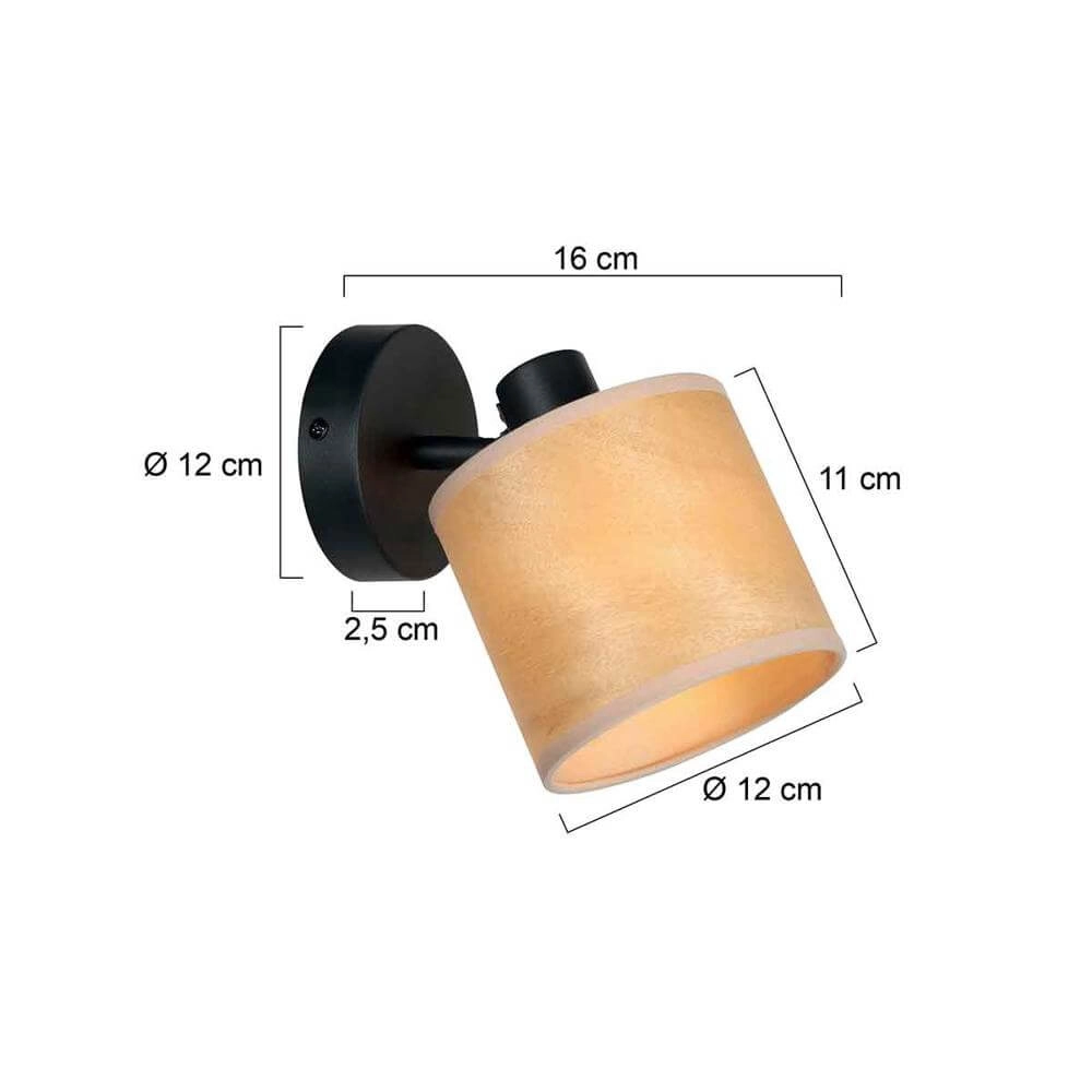Wandlamp Bambus zwart met bamboe enkel Steinhauer 8712746171402