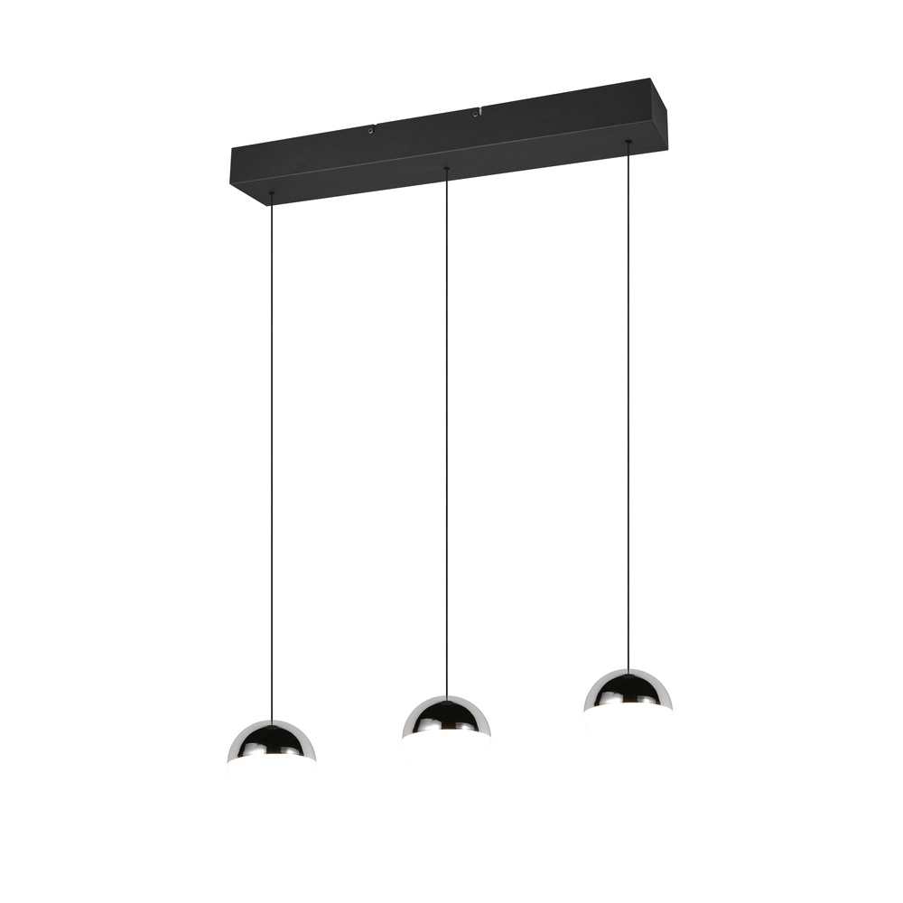 3-lichts hanglamp Senta chroom Trio 4017807685831