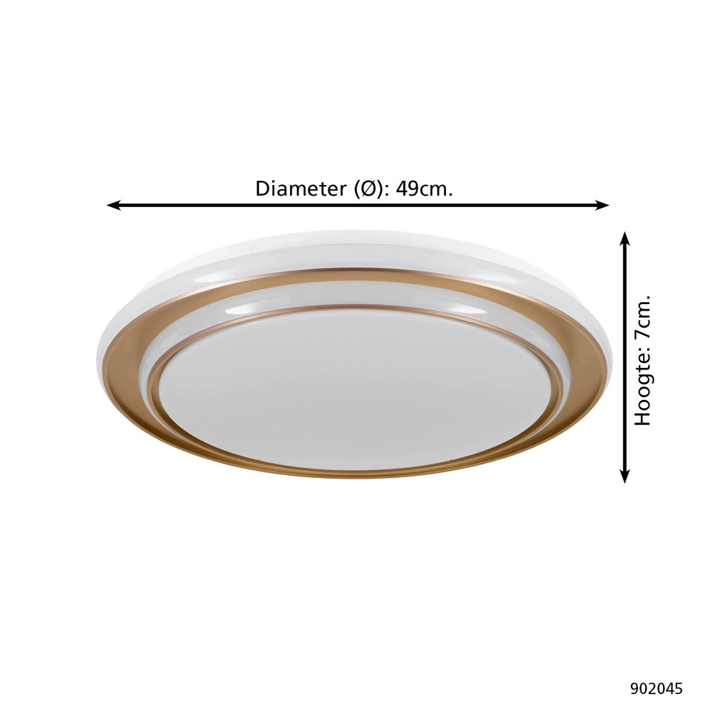 Plafonniere Moschetta goud Ø 49cm Eglo 9008606357406