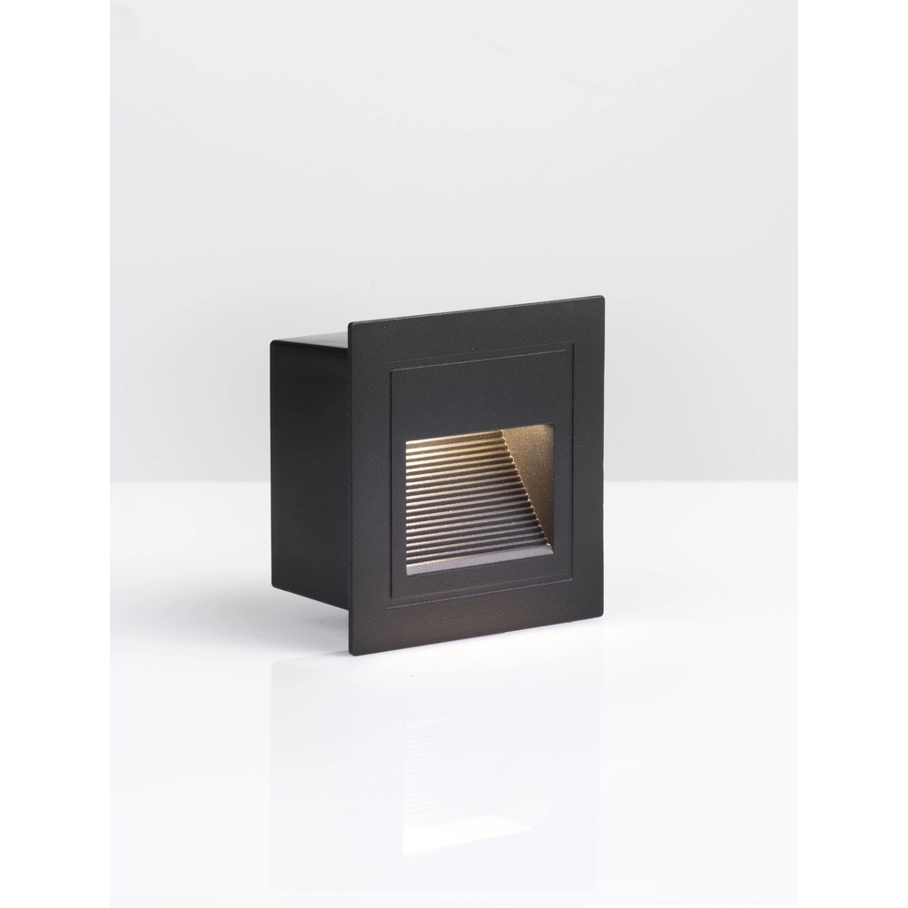 Vierkante inbouwlamp Mono zwart Lyora 5212017471895