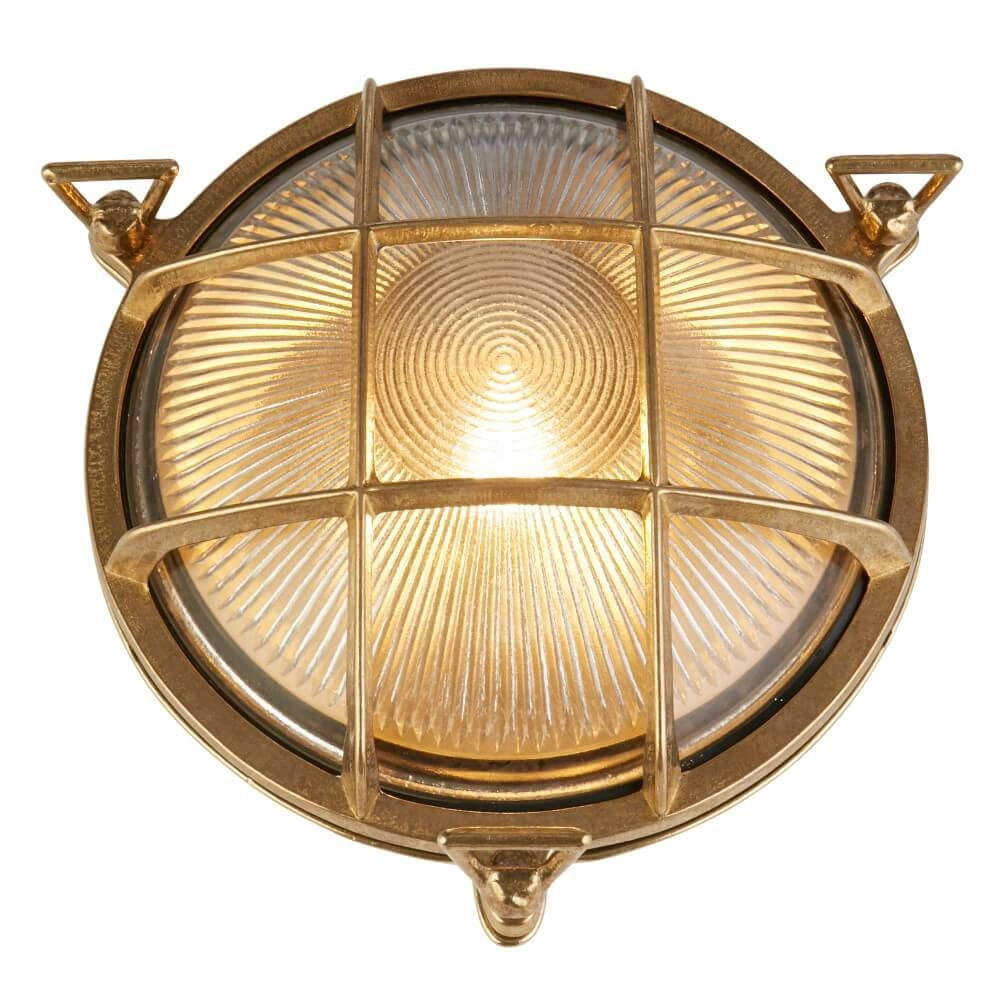 Klassieke wandlamp Bulkhead goud Searchlight 5053423247403