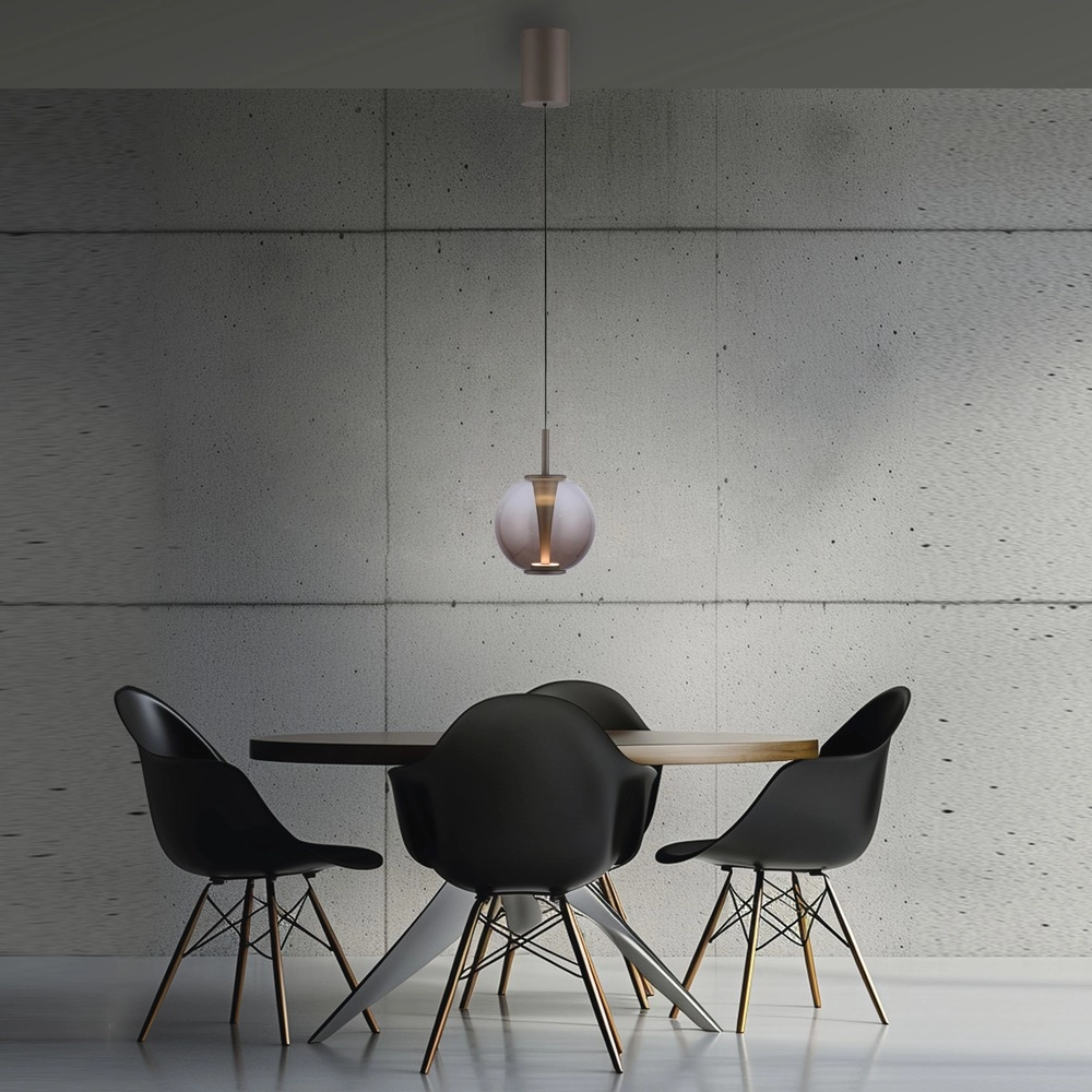 Led hanglamp Pure Infinity met amber glas - Ø 18cm Paul Neuhaus 4012248399040