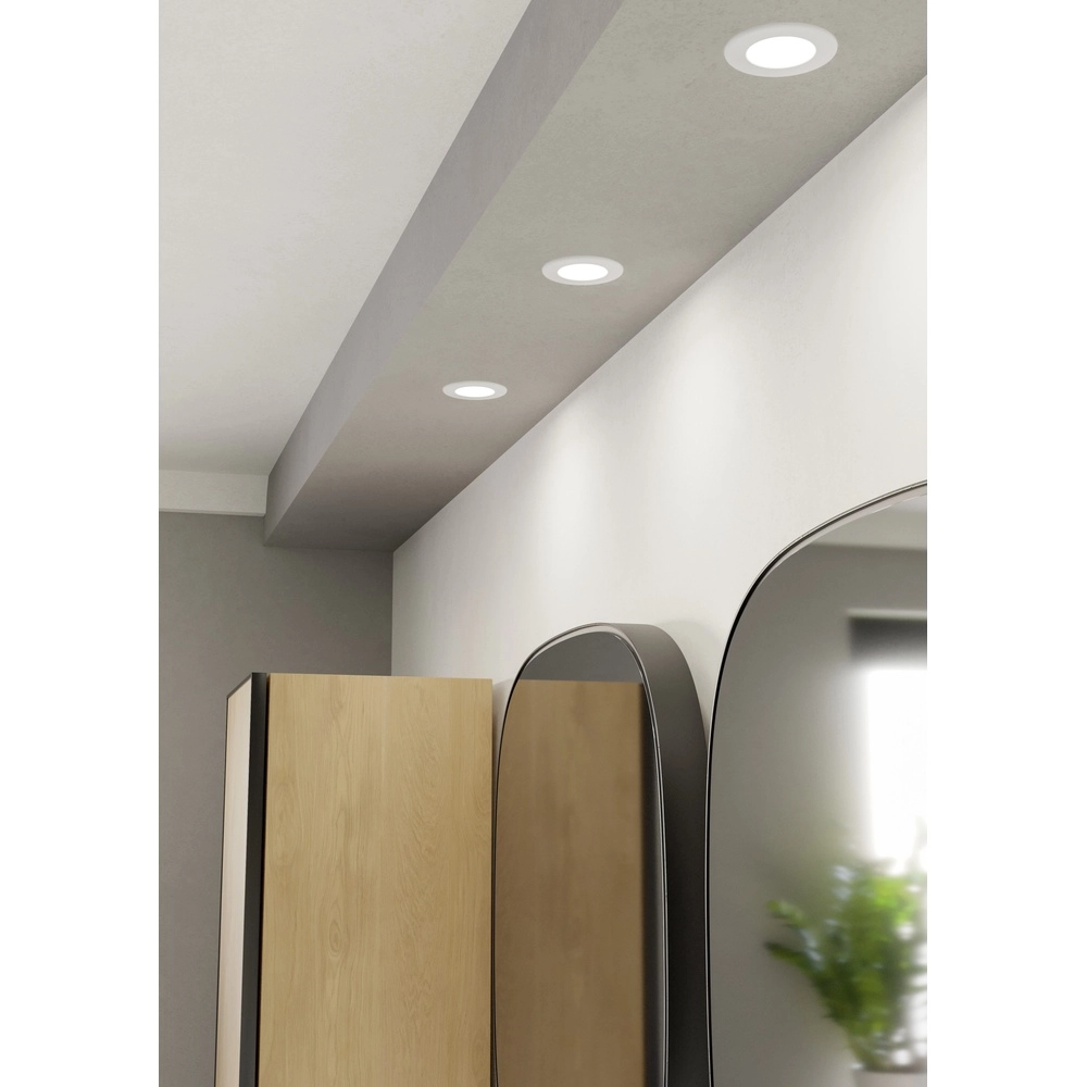 IP44 inbouwspot Fueva 6 rond - wit - Ø 8,8cm Eglo 9008606330935