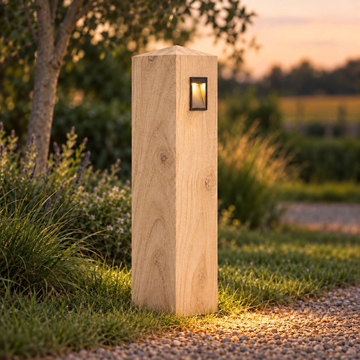 Houten pad lamp Torre 150 Eiken - 15x15x90cm - 2700K