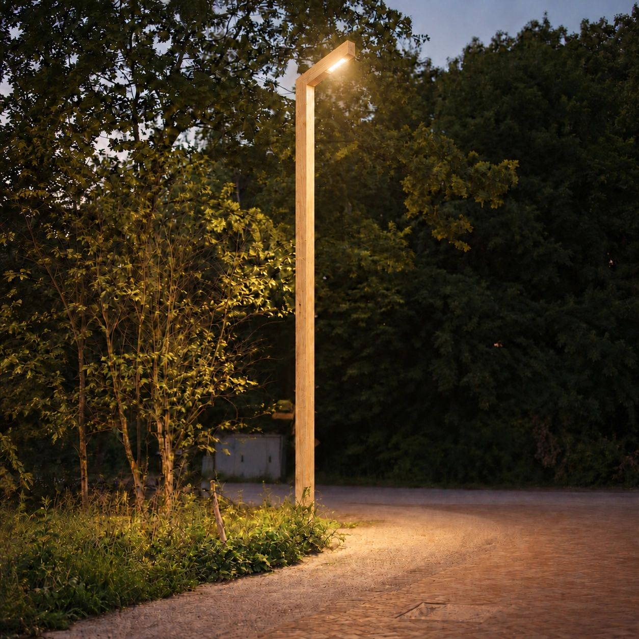 Houten straatlamp Strato Eiken - 4M - PH07 - 3000K