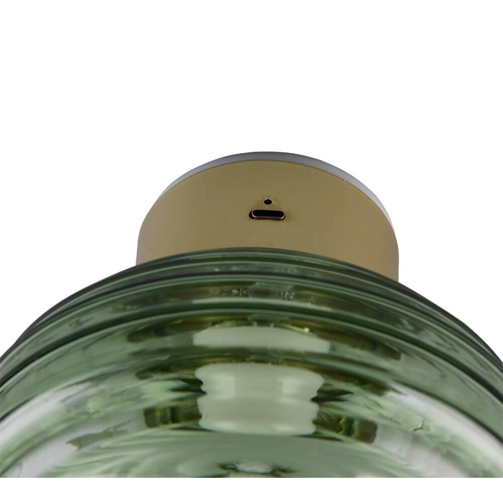 Wandlamp Earl groen glas oplaadbaar Trio 4017807643459