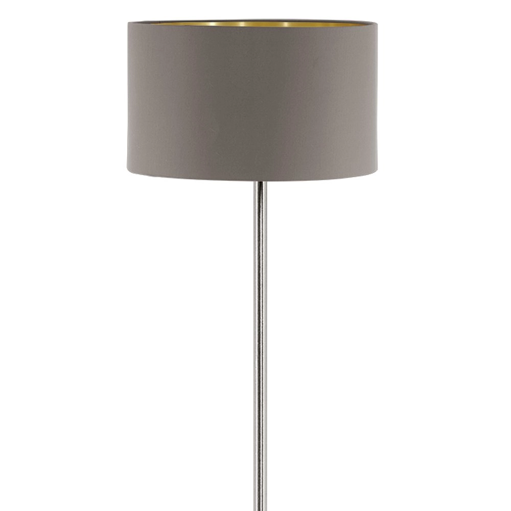 Vloerlamp Maserlo 38cm metaalgrijs met taupe kap Eglo 9002759951726