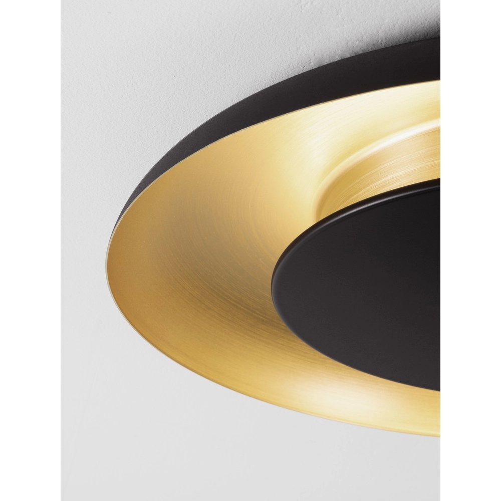 Design plafondlamp Epos Ø 60cm zwart met goud Lyora 5212017463210