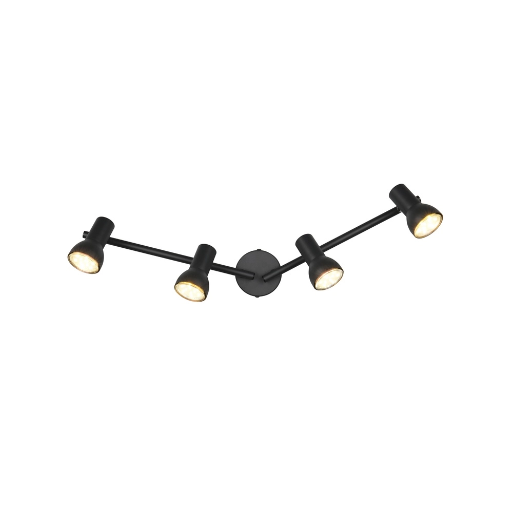 Plafondlamp Cantar zwart 4-lichts Trio 4017807615944