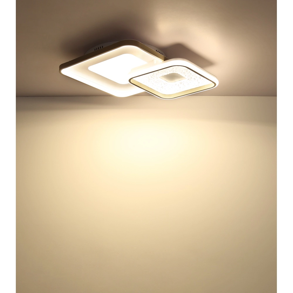 Moderne plafondlamp Mosaiko 50 x 50cm zand bruin Globo 9007371569762