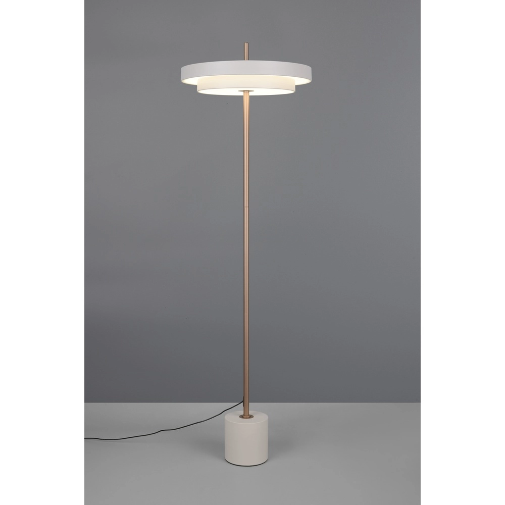 Moderne vloerlamp Keaton wit Trio 4017807655933