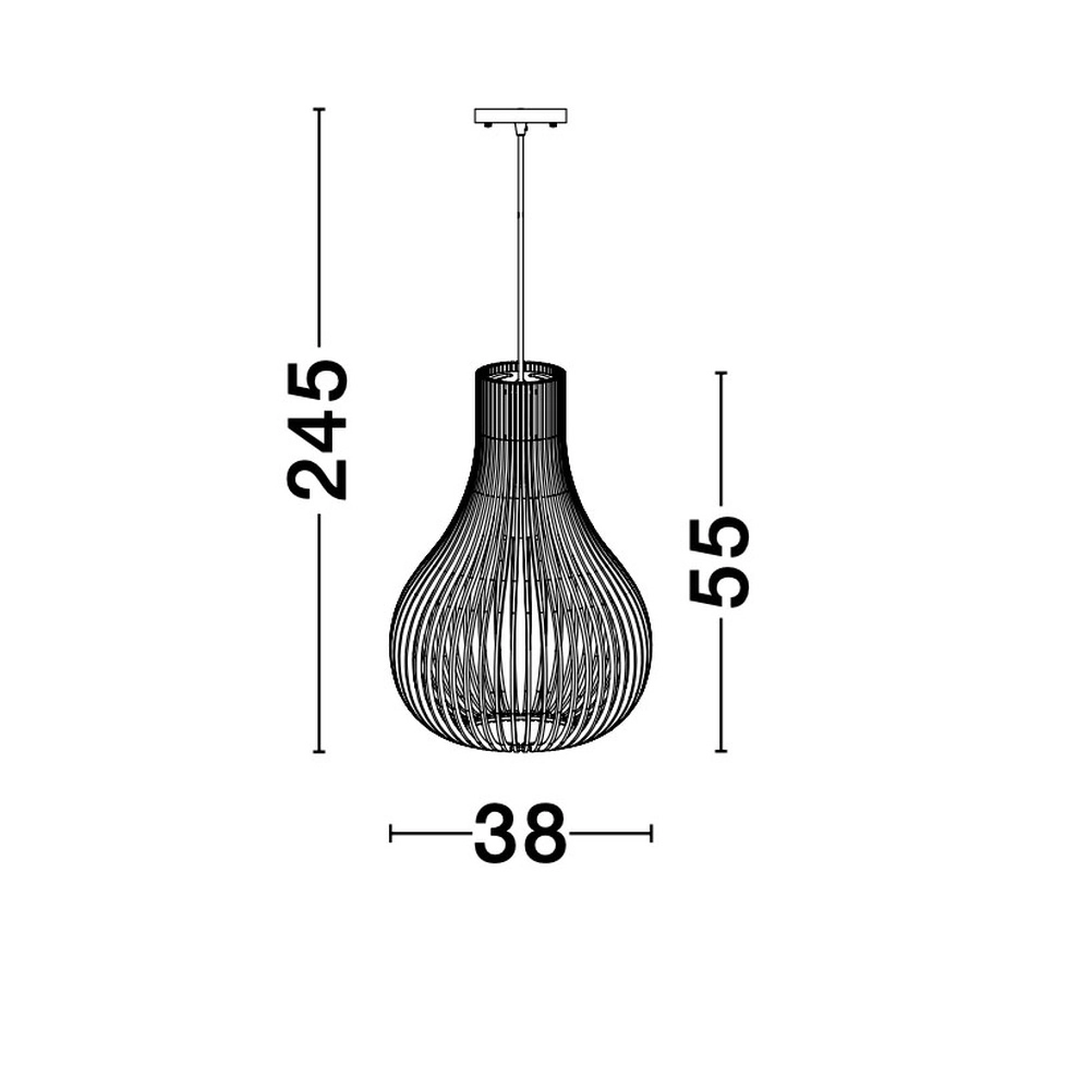 Modern pendant lamp Soho wood Ø 38cm Lyora 5212017424938