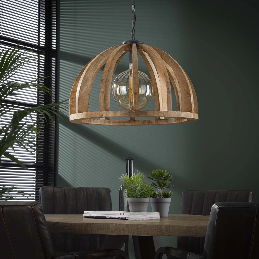 Houten eettafel hanglamp Orba Ø 60cm - E27 Lyora 8716803513211