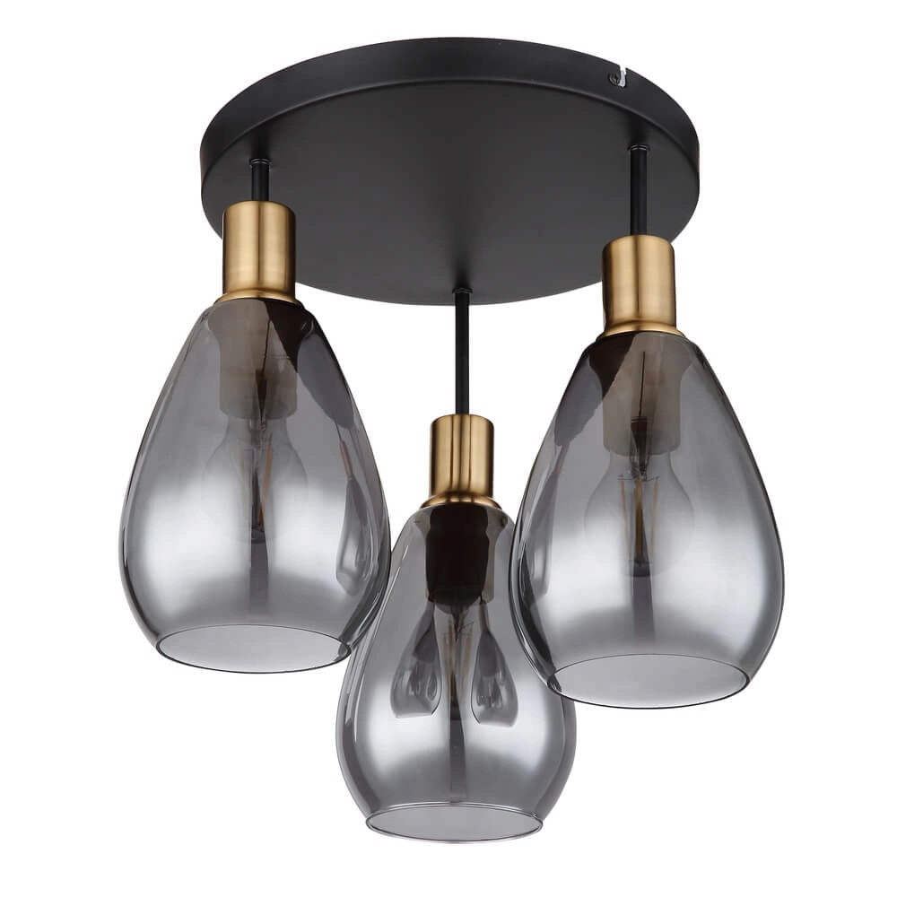 Plafondlamp Fanni 3-lichts zwart Globo 9007371442614