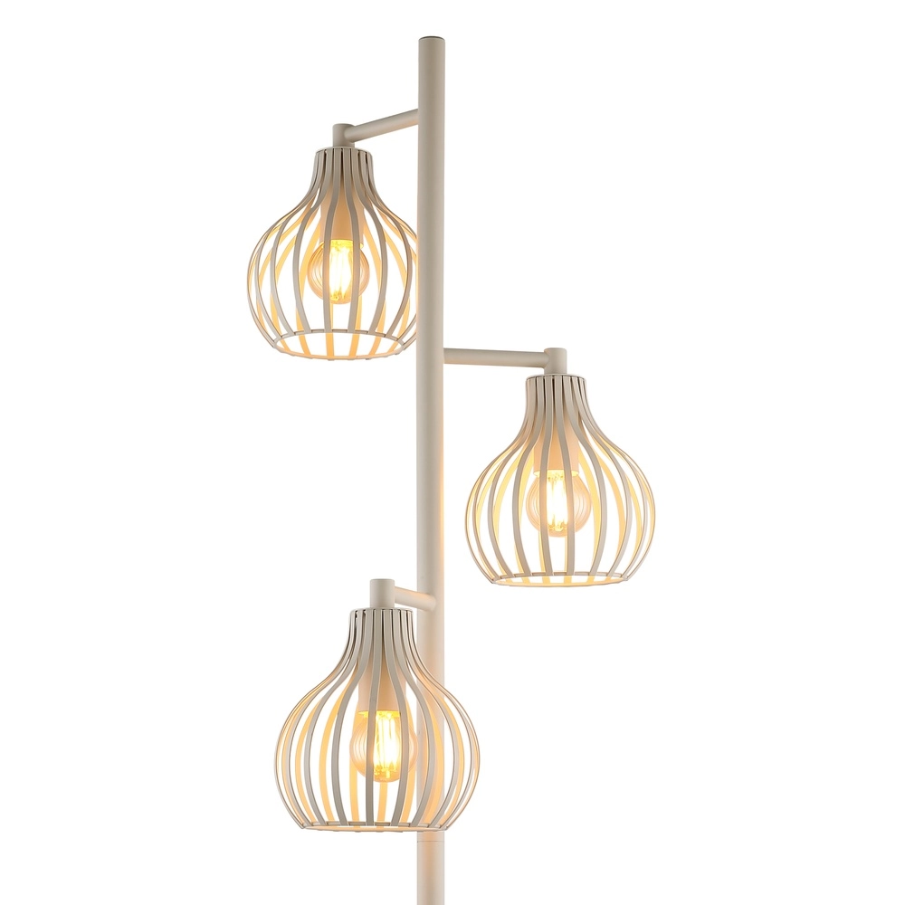 3-lichts vloerlamp Mateo crème Globo 9007371572236