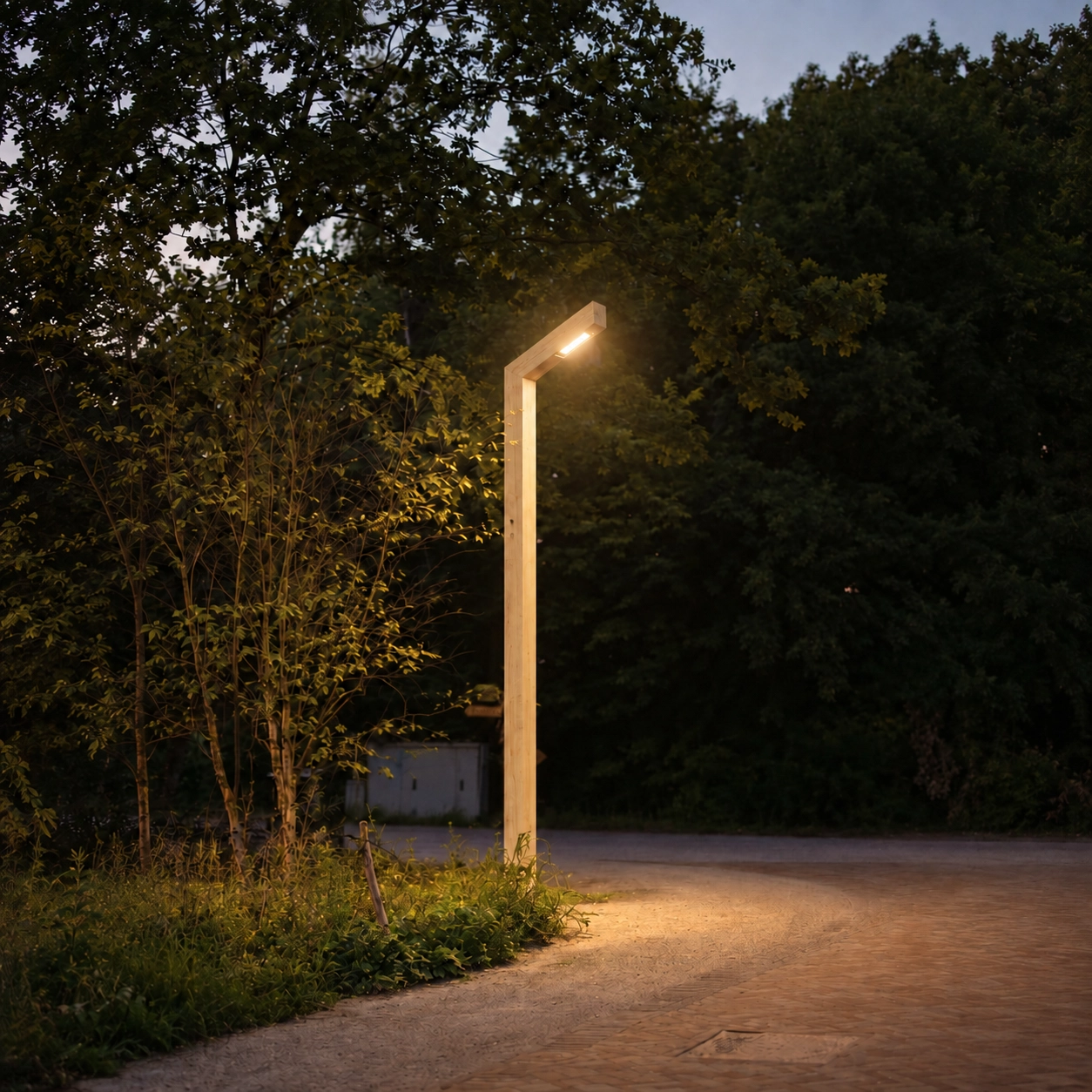 Houten straatlamp Strato Accoya - 3M - 3000K