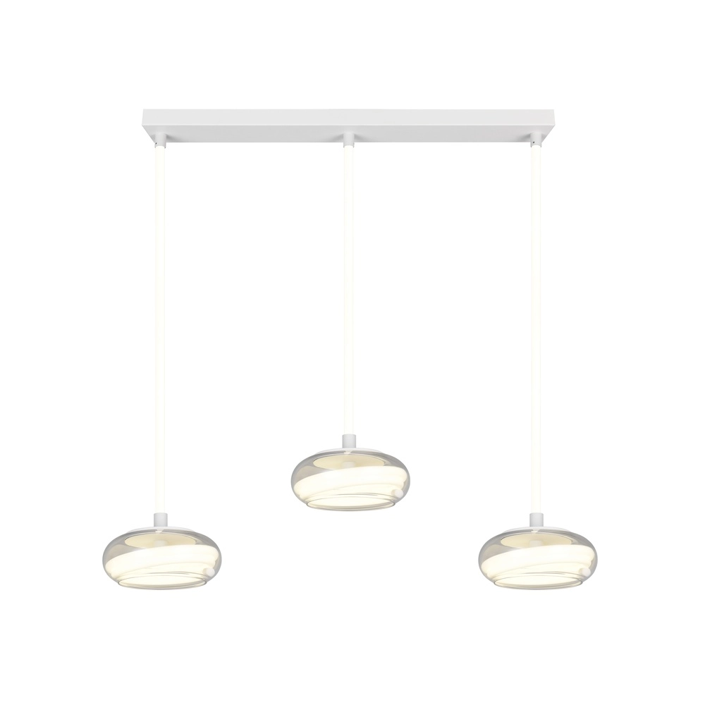 3-lichts design hanglamp Tarsia wit Trio 4017807683363