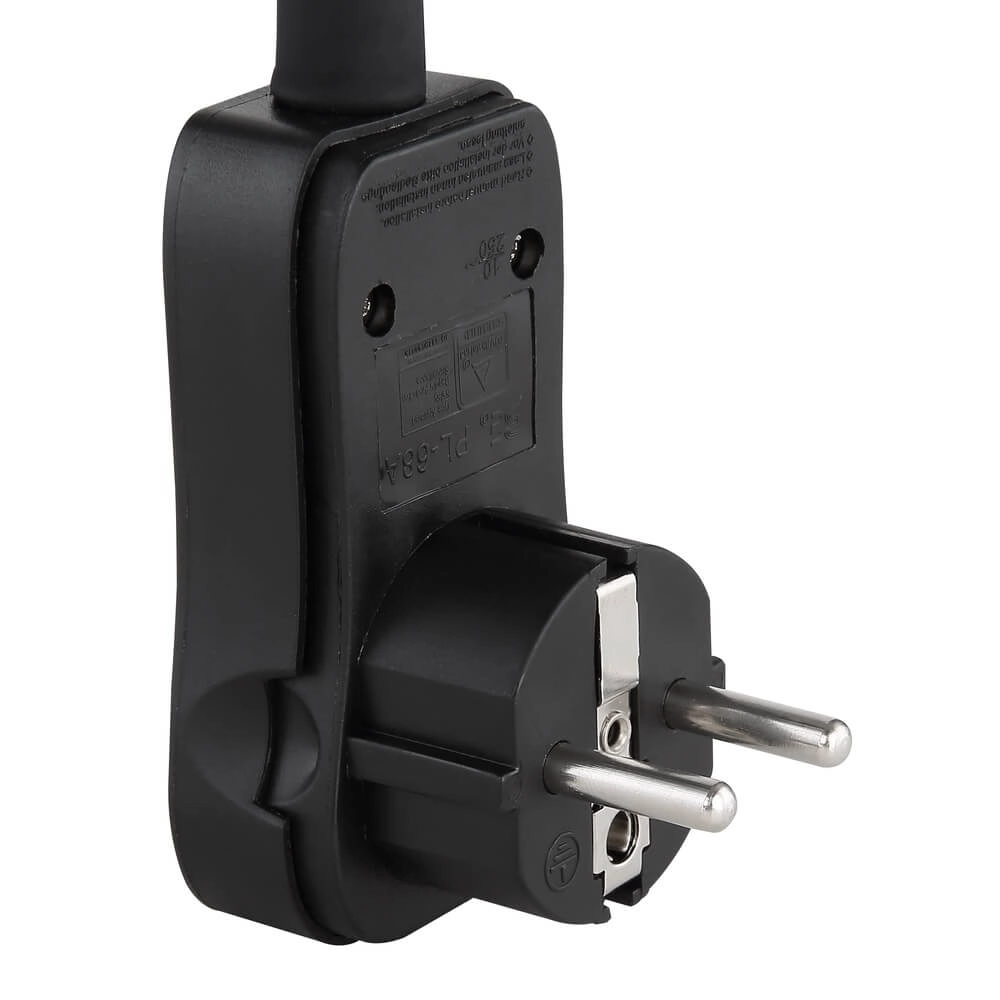 Zwarte lamp Robby stopcontact met nikkel Globo 9007371439928