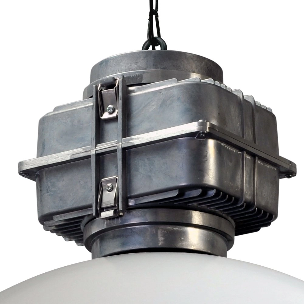 Retro industrie hanglamp Industria 80 wit met zilver Masterlight 8718121136257