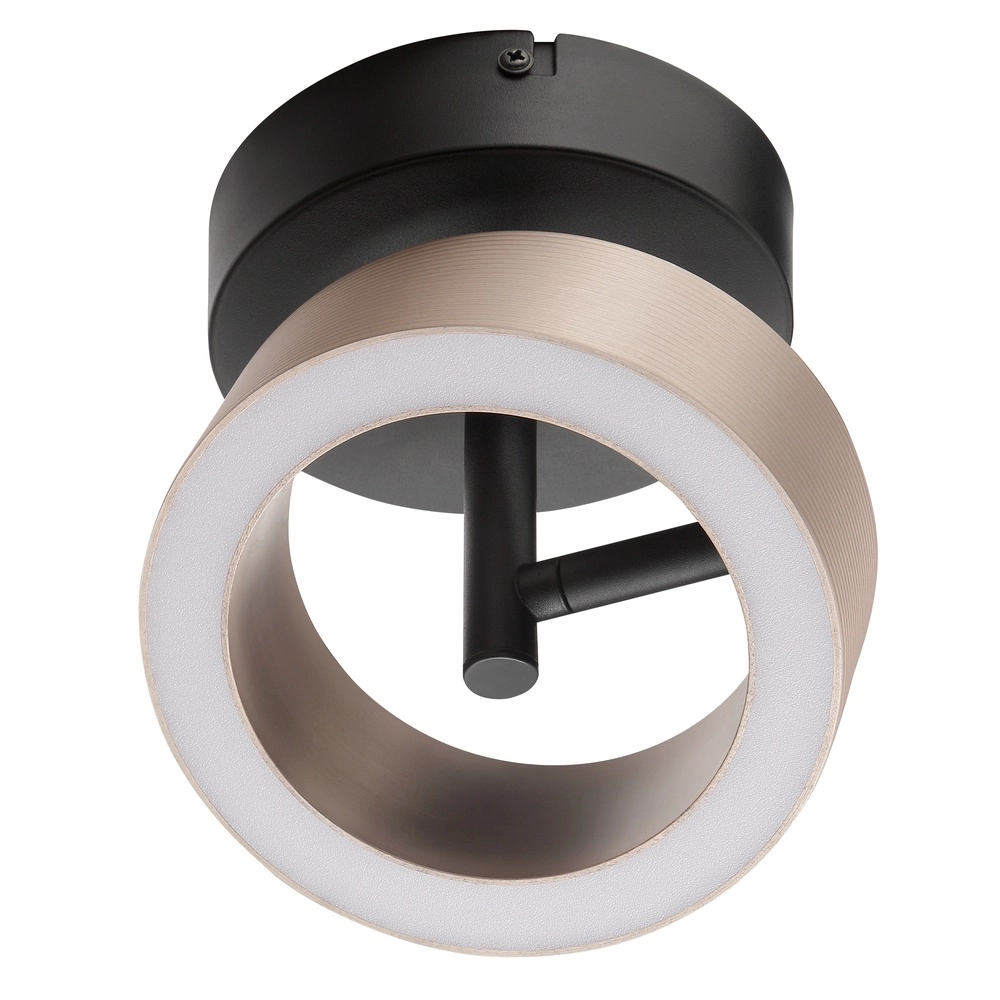 Plafondlamp Axion zwart met bruin Brilliant 4004353477157