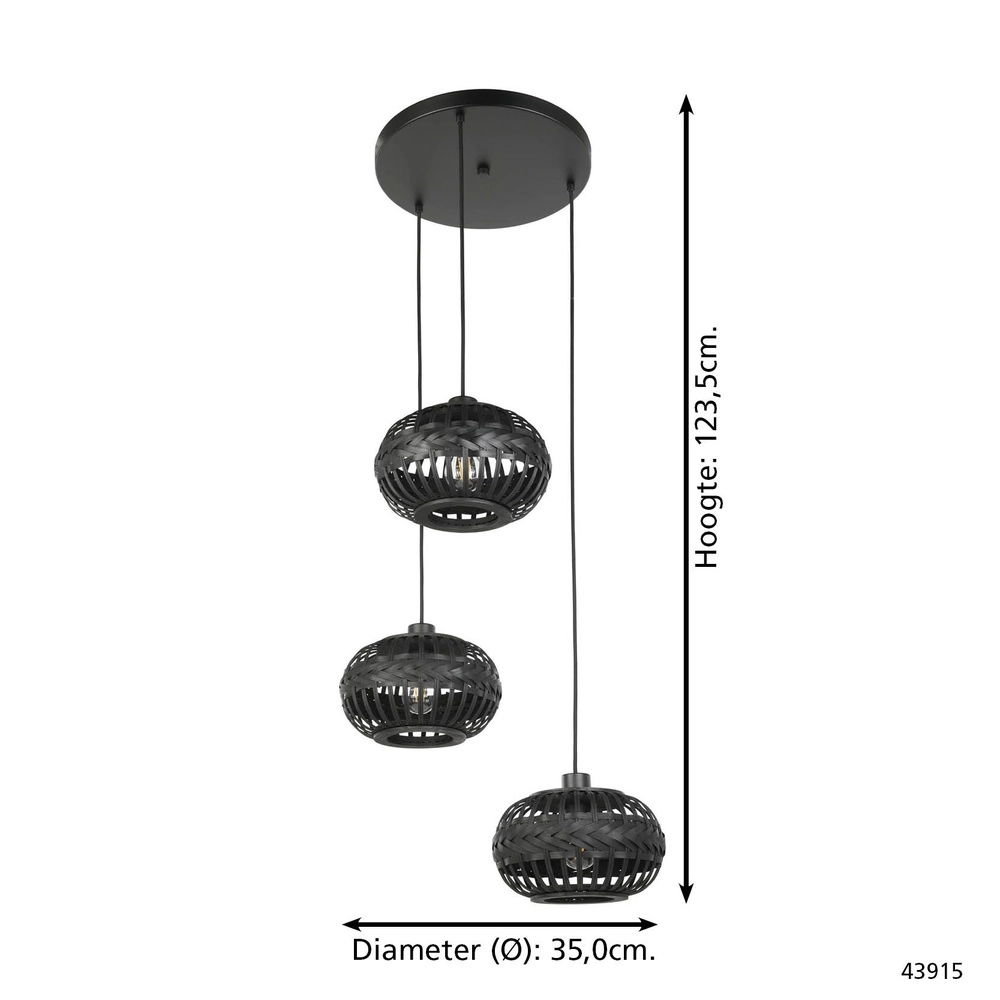 Vide hanglamp Towcester Ø 35cm - 3L Eglo 9002759439156